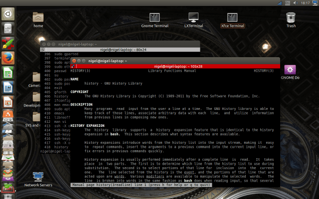 Linux Shell Command History